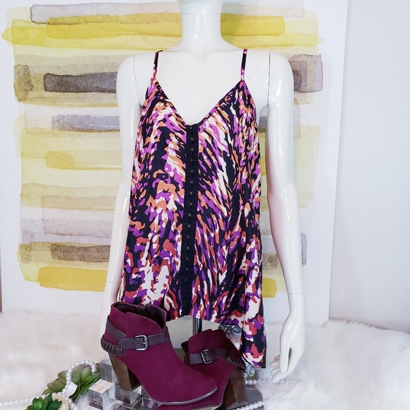 Multi-Color Racerback Cami Top | Size Medium - Picture 2 of 9